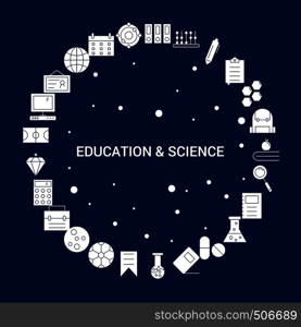 Creative Education and Science icon Background