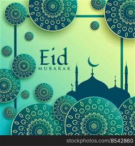 creative eid festival greeting background with islamic patterns