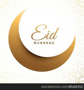 Creative eid mubarak with moon islamic background