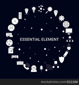 Creative Essential Element icon Background