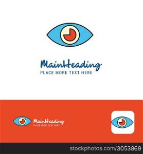 Creative Eye Logo Design. Flat color Logo place for Tagline. Vector Illustration