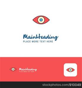 Creative Eye Logo Design. Flat color Logo place for Tagline. Vector Illustration