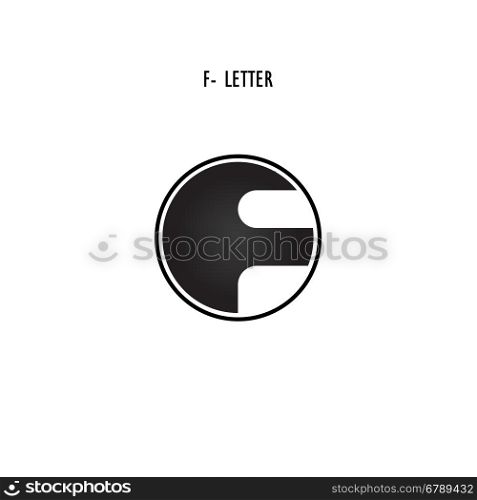 Creative F-letter icon abstract logo design.F-alphabet symbol.Corporate business and industrial logotype symbol.Vector illustration