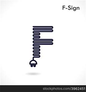 Creative F- letter icon abstract logo design vector template.Creative F- alphabet vector design.Business and education creative logotype symbol.Vector illustration