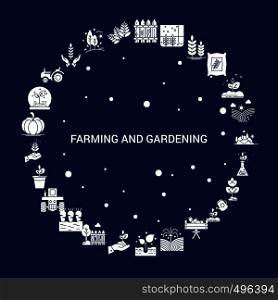 Creative Farming and Gardening icon Background