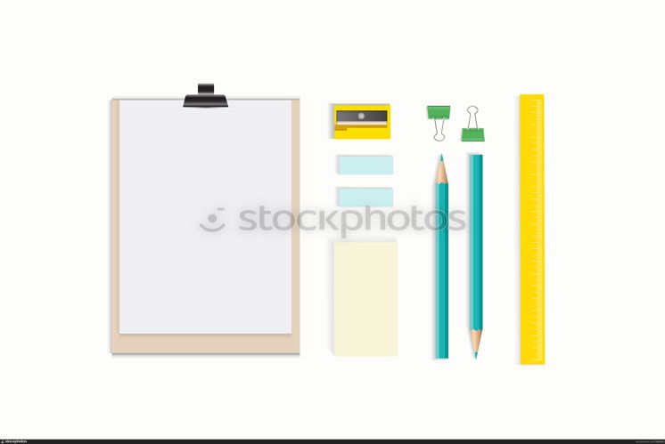 Creative, fashionable, minimalistic, school or office workspace. Flat lay. vector design.