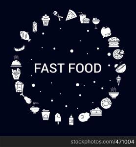 Creative Fast food icon Background