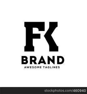 creative FK letter monogram strong and bold logo vector concept