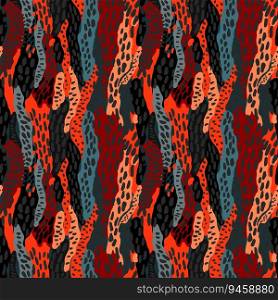 Creative funny textured leopard skin seamless pattern. Trendy animal fur wallpaper. Abstract camouflage background. Design for fabric, textile, wrapping paper, cover, poster, Illustration. Creative funny textured leopard skin seamless pattern. Trendy animal fur wallpaper. Abstract camouflage background.