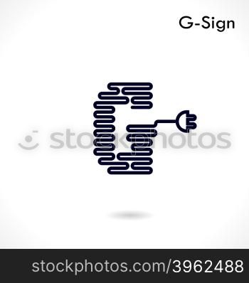 Creative G- letter icon abstract logo design vector template.Creative G- alphabet vector design.Business and education creative logotype symbol.Vector illustration