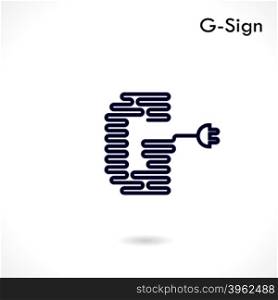 Creative G- letter icon abstract logo design vector template.Creative G- alphabet vector design.Business and education creative logotype symbol.Vector illustration