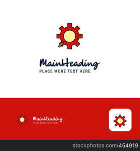 Creative Gear Logo Design. Flat color Logo place for Tagline. Vector Illustration