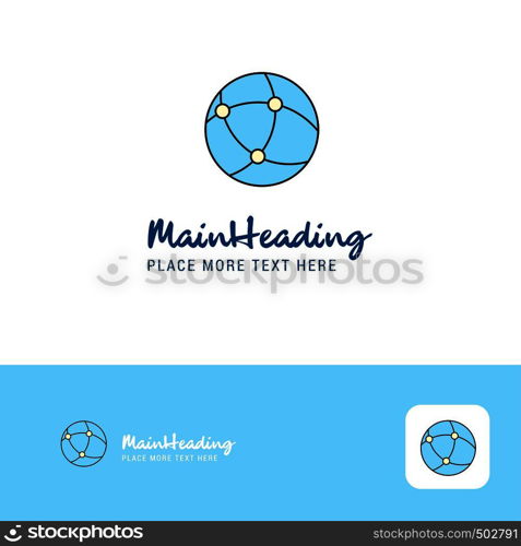 Creative Global network Logo Design. Flat color Logo place for Tagline. Vector Illustration