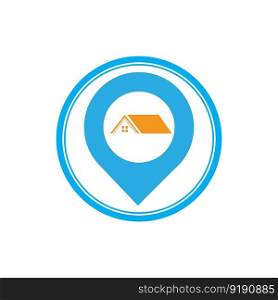 Creative gps map point location symbol concept