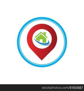 Creative gps map point location symbol concept