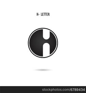 Creative H-letter icon abstract logo design.H-alphabet symbol.Corporate business and industrial logotype symbol.Vector illustration