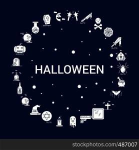Creative Halloween icon Background