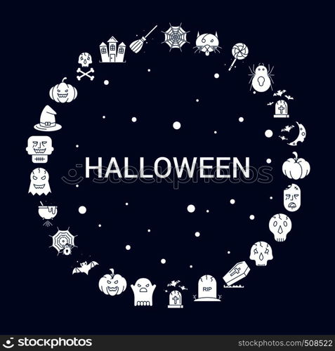 Creative Halloween icon Background