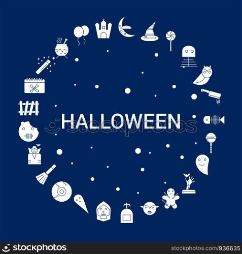 Creative Halloween icon Background