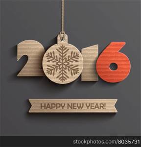 Creative happy new year 2016 design. Vector.3