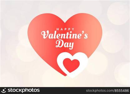 creative happy valentines day hearts greeting card design