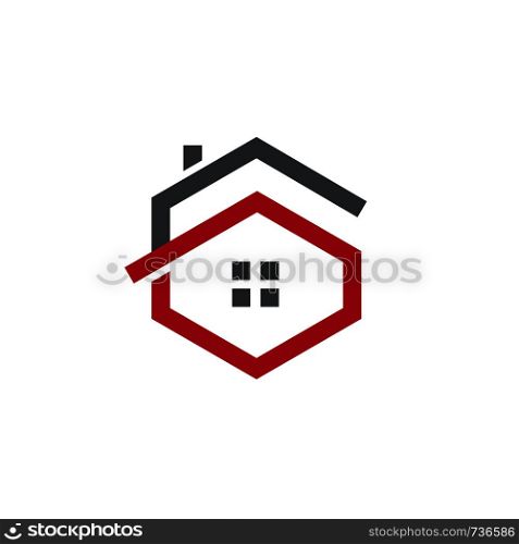 creative hexagon Letter G with real estate logo, letter G with roofing logo vector