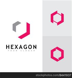 Creative Hexagon logo vector design 
