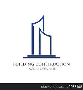 Creative Home Building Concept Logo Design Template