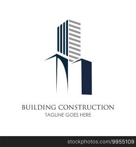 Creative Home Building Concept Logo Design Template