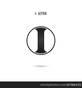 Creative I-letter icon abstract logo design.I-alphabet symbol.Corporate business and industrial logotype symbol.Vector illustration