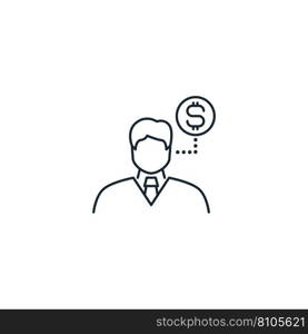 Creative icon from business icons collection Vector Image