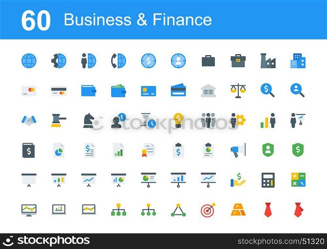 Creative icon set - Business and Finance