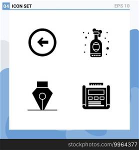 Creative Icons Modern Signs and Symbols of arrow, ink, user interface, drink, tool Editable Vector Design Elements