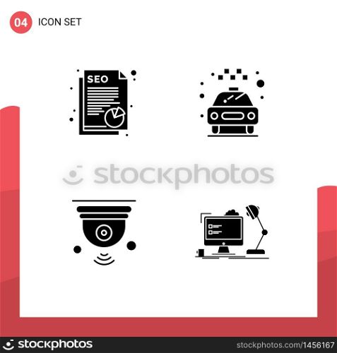 Creative Icons Modern Signs and Symbols of document, internet, data, transport, iot Editable Vector Design Elements