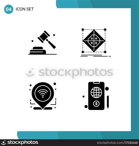 Creative Icons Modern Signs and Symbols of politics, check in, vote, grid, location Editable Vector Design Elements