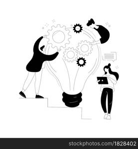 Creative idea abstract concept vector illustration. Creative team, idea management, insight notion, invention, breakthrough solution, finding inspiration, boost creativity abstract metaphor.. Creative idea abstract concept vector illustration.