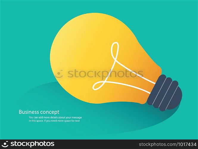 creative idea concept, light bulb icon vector illustration