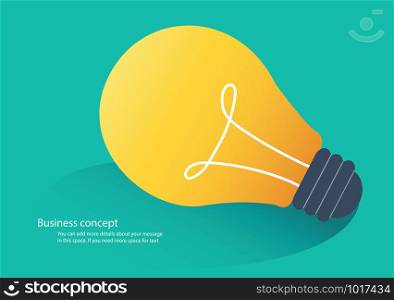 creative idea concept, light bulb icon vector illustration
