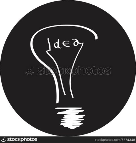 Creative idea in bulb shape as inspiration concept. Vector design element