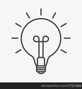 Creative Idea Line Icon. Lightbulb education, innovation logo. Vector Illustration. Creative Idea Line Icon. Lightbulb education, innovation logo. Vector Illustration. EPS10