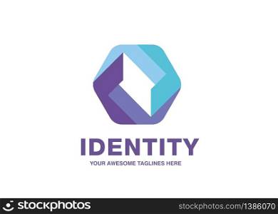 creative Impossible hexagon sign. Corporate Business geometric impossible abstract Logo design vector template. Hexagonal logo design.