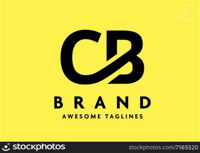 creative initial bold letter cb logo strong vector concept