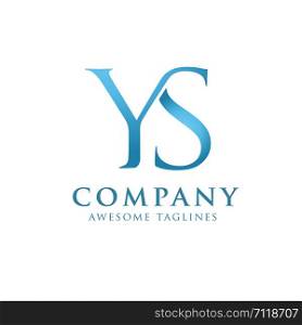 creative initial connected letters ys logo colorful vector