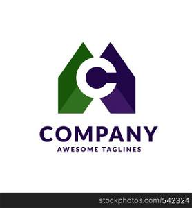 creative initial letter c colorful logo design concept