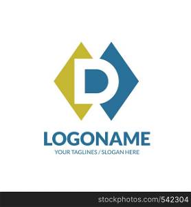 creative initial letter d colorful logo design concept