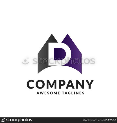 creative initial letter d colorful logo design concept