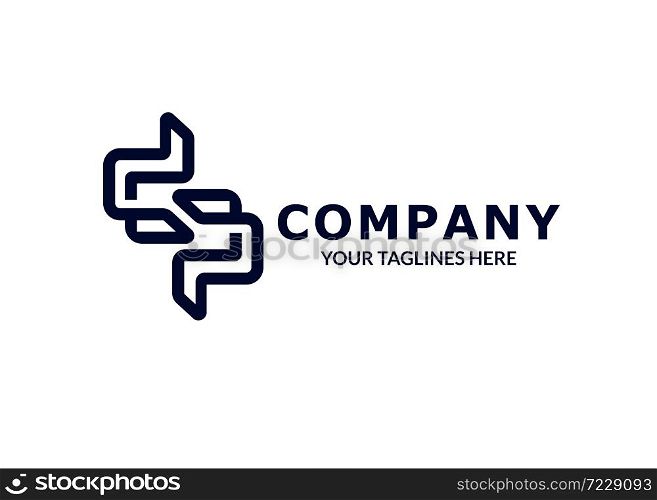 creative Initial letter dp logo template flat color design for business and company identity