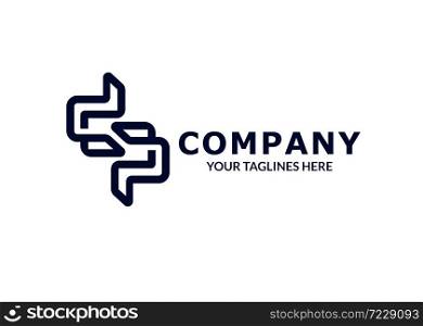 creative Initial letter dp logo template flat color design for business and company identity