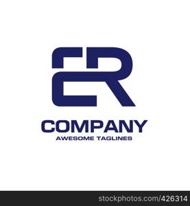 creative initial letter er logo vector concept element