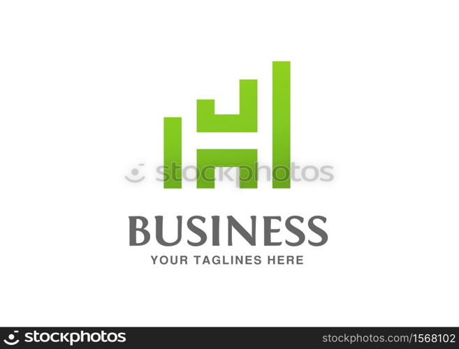 creative initial letter h Ideas best for finance logo design Vector Illustration